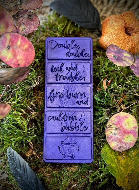 double double toil and trouble wax melt. book gifts