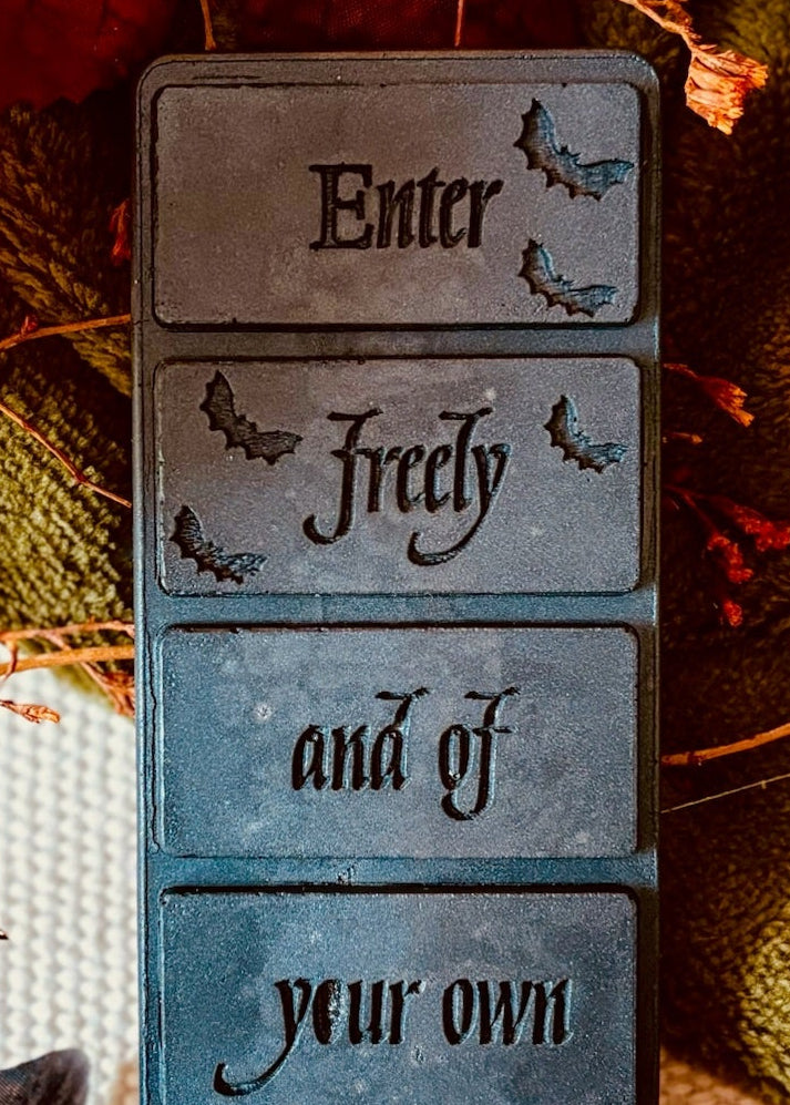 Enter Freely and of Your Own Free Will Dracula snap bar - Shelfaware