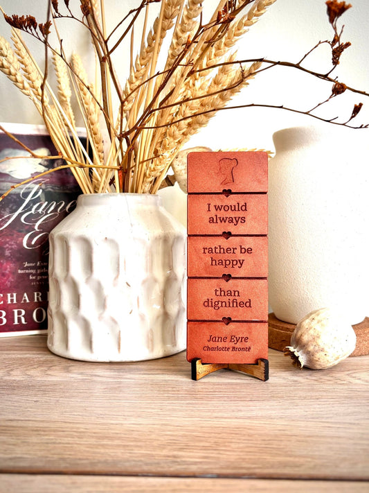 I Would Always Rather Be Happy Than Dignified Jane Eyre Wax Melt Bar - Charlotte Brontë - Shelfaware