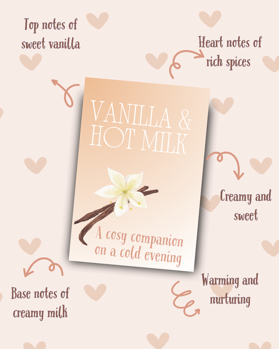 vanilla an hot milk scent