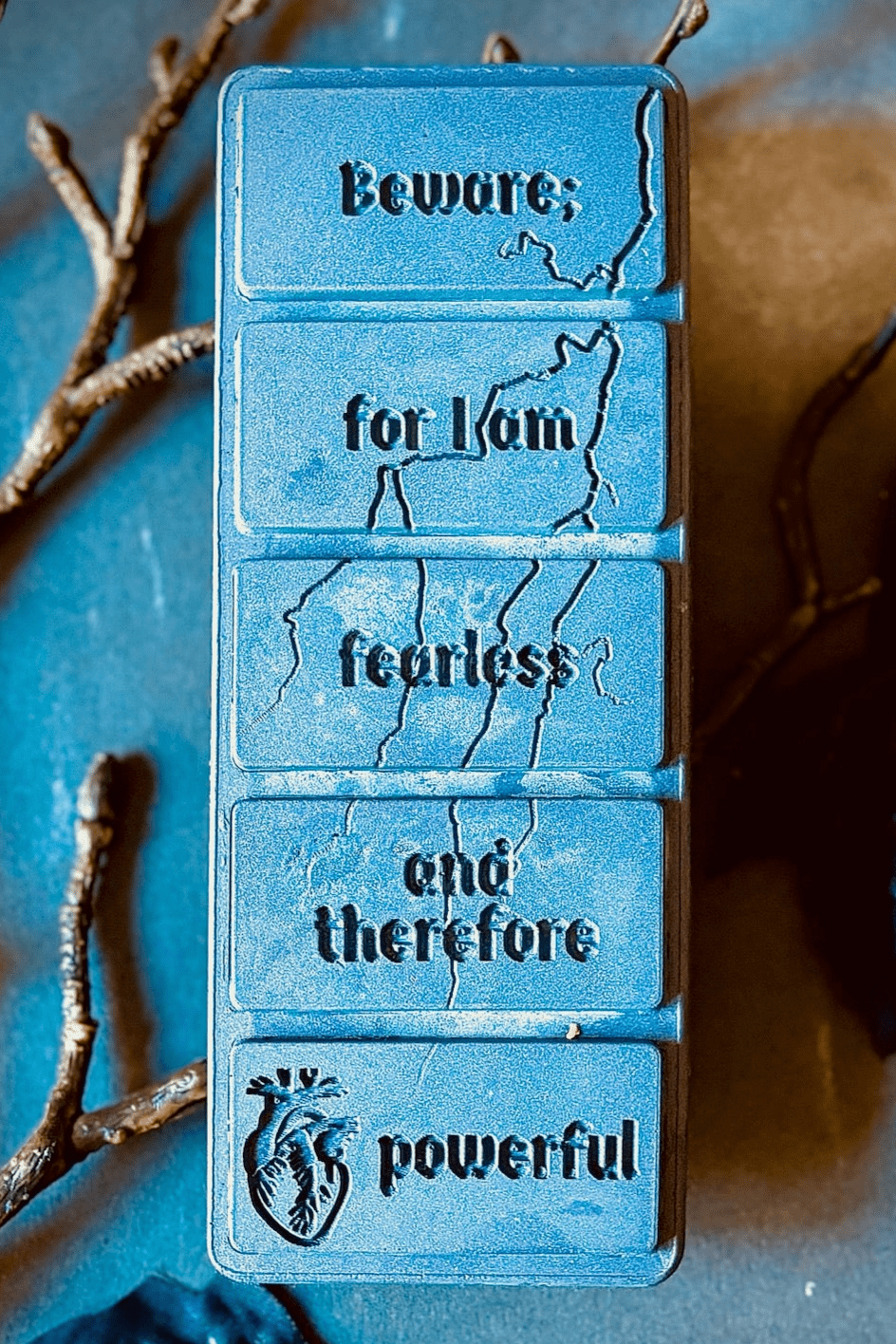 Beware For I am fearless and Therefore Powerful Frankenstein snap bar - Shelfaware