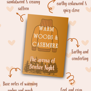 Bonfire Night - Warm Woods & Cashmere Fragrance Literary Wax Melts