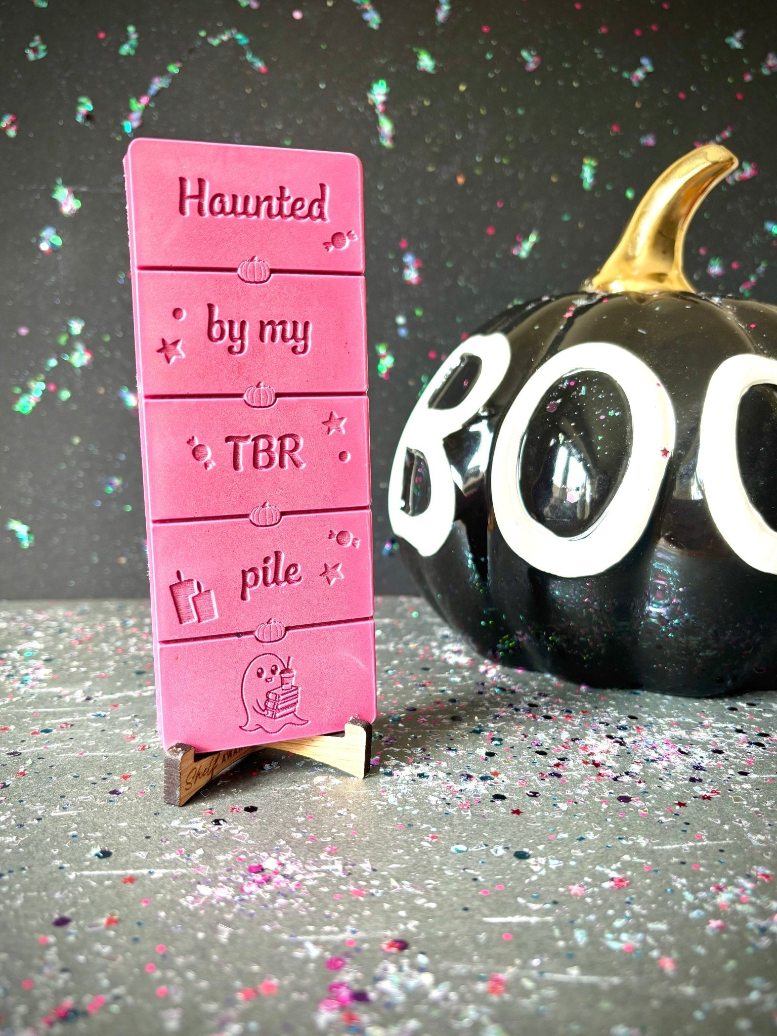 Haunted By My TBR Pile wax melt for book gifts