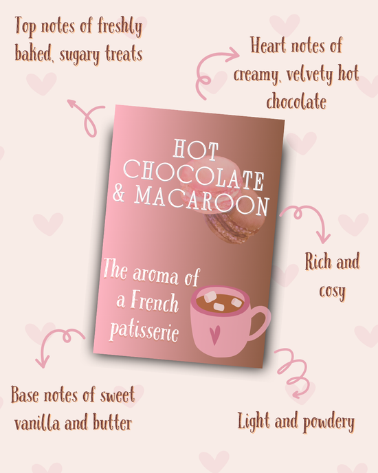 hot chocolate and macaroon