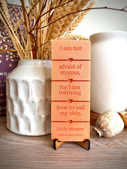 I Am Not Afraid of Storms Little Women Wax Melt Bar - Louisa May Alcott - Shelfaware