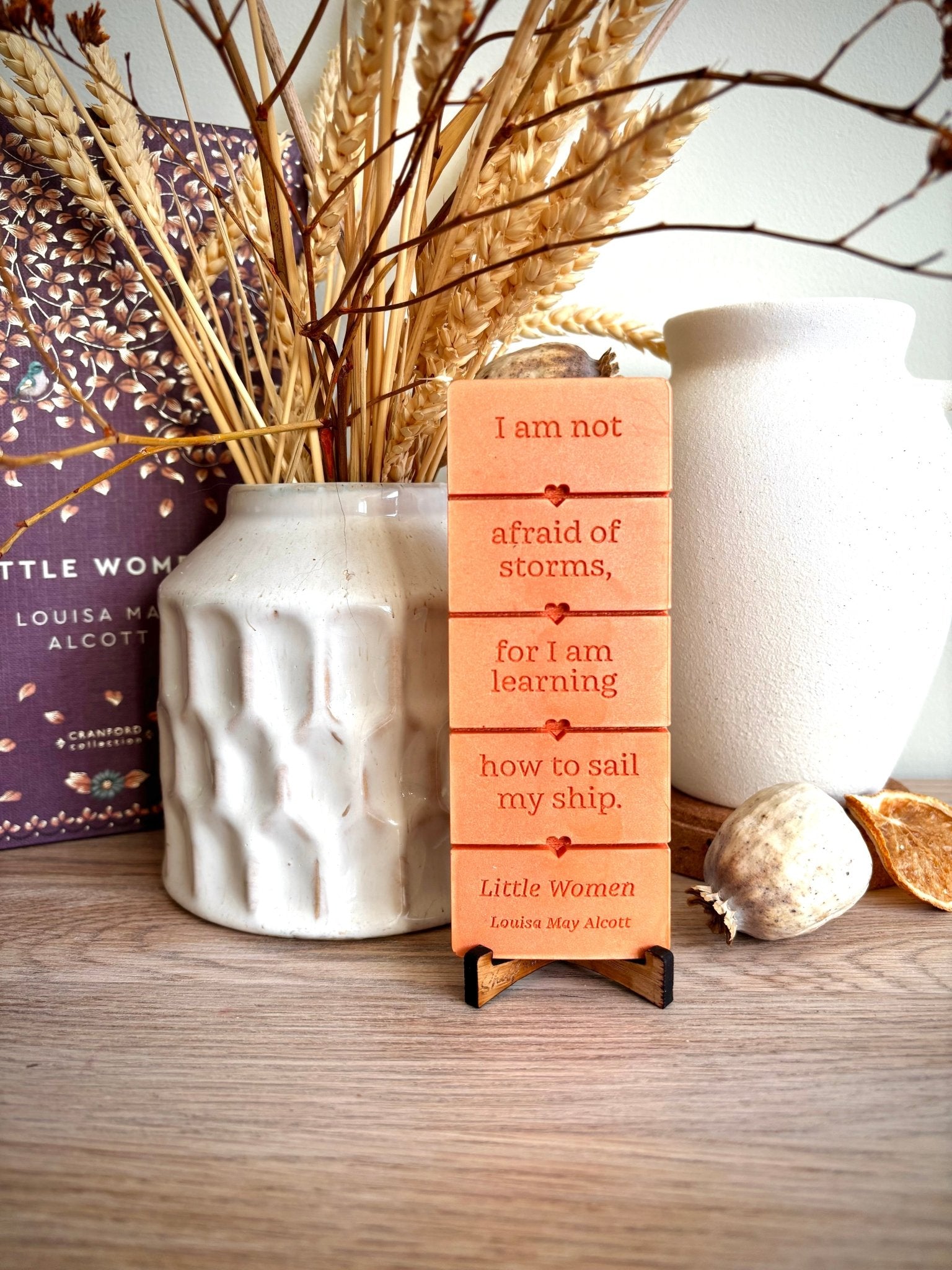 I Am Not Afraid of Storms Little Women Wax Melt Bar - Louisa May Alcott - Shelfaware
