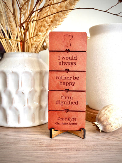 I Would Always Rather Be Happy Than Dignified Jane Eyre Wax Melt Bar - Charlotte Brontë - Shelfaware