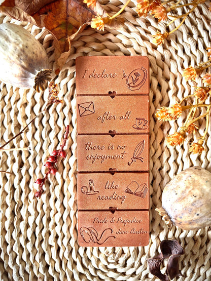 No Enjoyment Like Reading Pride and Prejudice quote wax melt bar for jane austen fans