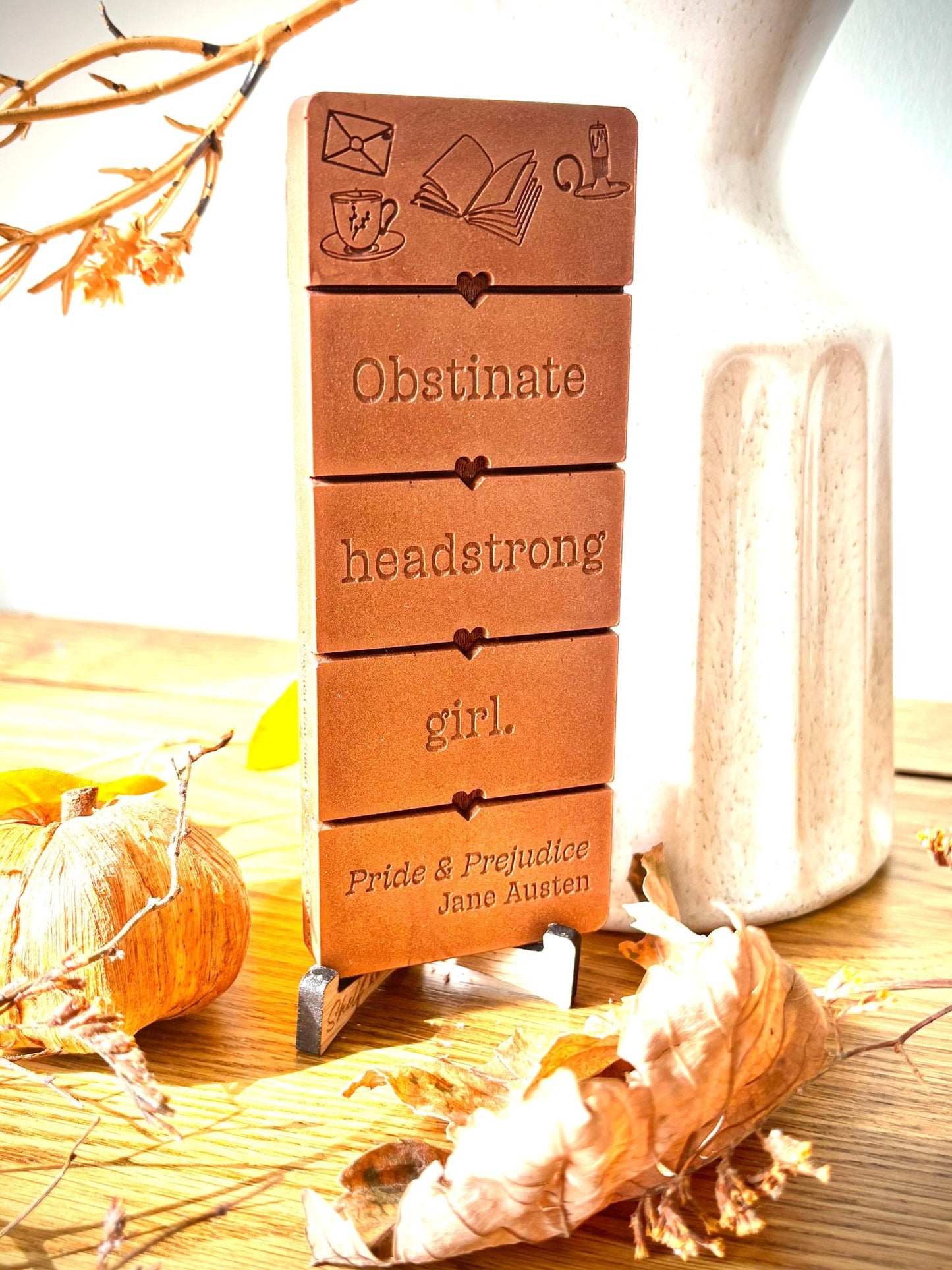 Obstinate Headstrong Girl quote on pride and prejudice wax melt bar