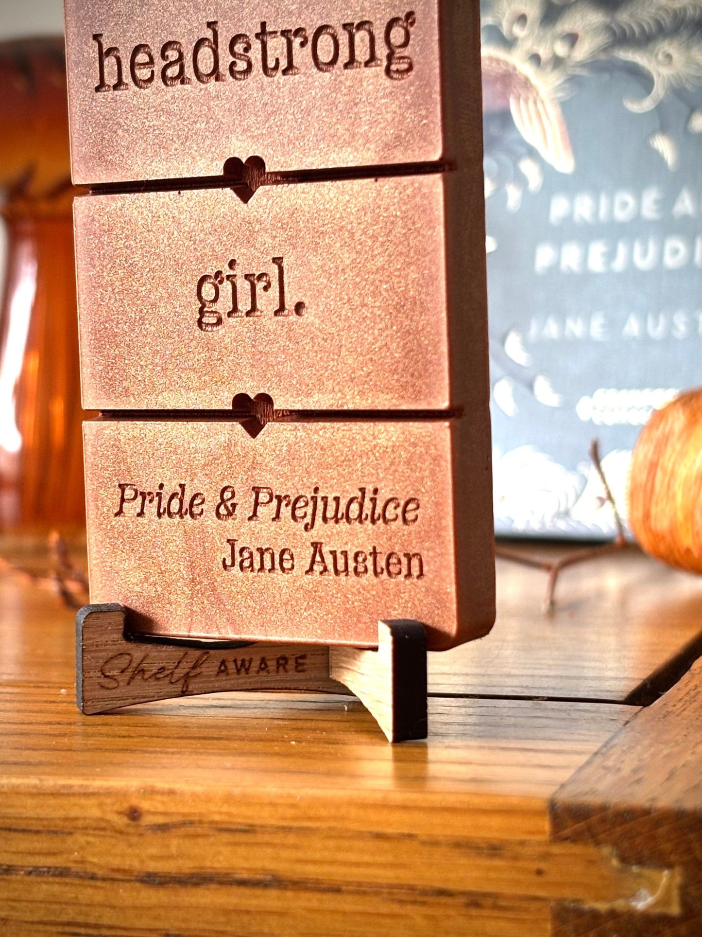 Obstinate Headstrong Girl wax melt bar for jane austen book lovers