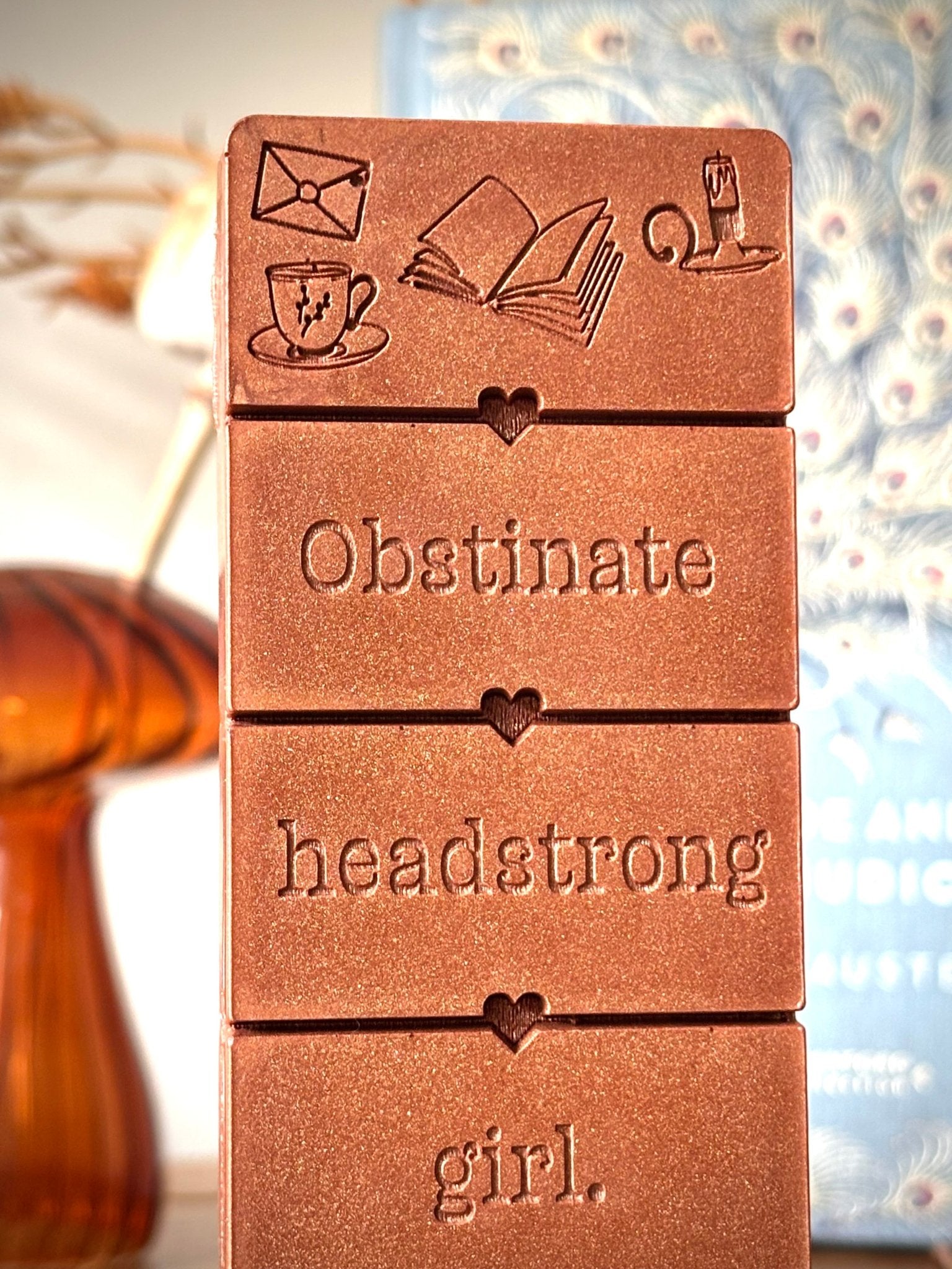 Obstinate Headstrong Girl wax melt bar zoomed in
