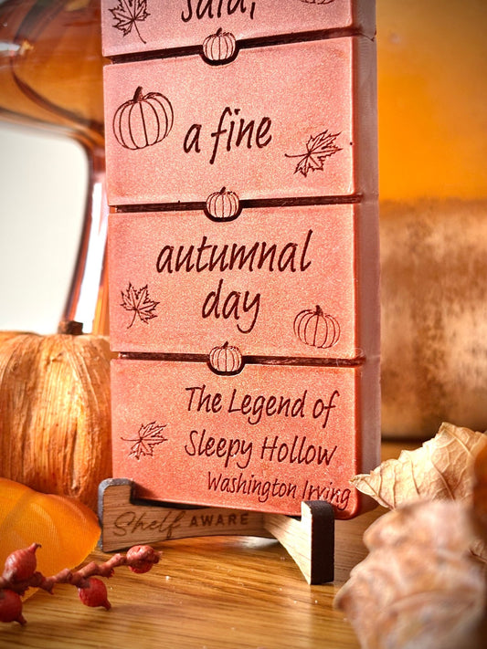 The Legend of Sleepy Hollow autumn gothic wax melt bar with pumpkins