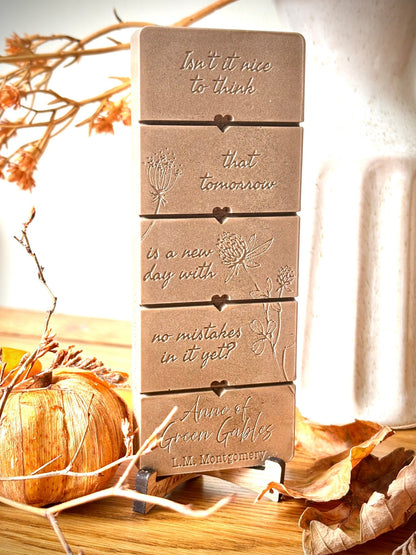 Tomorrow Is A New Day Anne of Green Gables quote wax melt bar